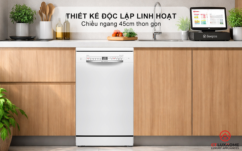 Thiết kế độc lập linh hoạt, chiều ngang 45cm thon gọn