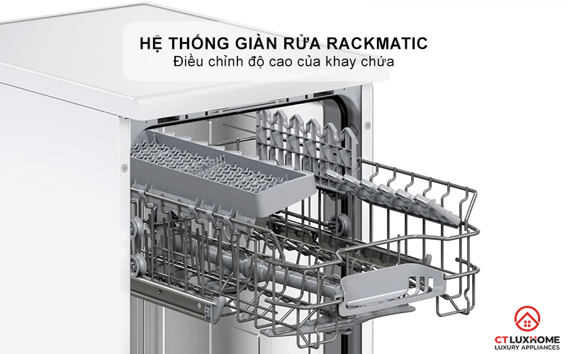 Hệ thống giàn rửa linh hoạt với Rackmatic