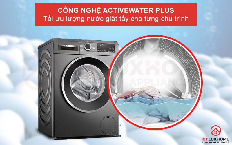 Tối ưu lượng nước giặt từng chu trình với công nghệ ActiveWater Plus