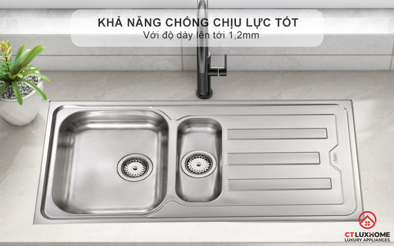 Khả năng chống chịu lực tốt với độ dày lên tới 1,2mm