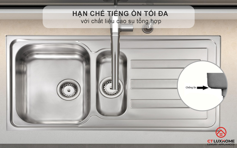 Hạn chế tiếng ồn tối đa với chất liệu cao su tổng hợp - không gian bếp luôn yên tĩnh