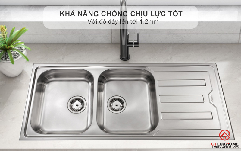 Khả năng chống chịu lực tốt với độ dày lên tới 1,2mm