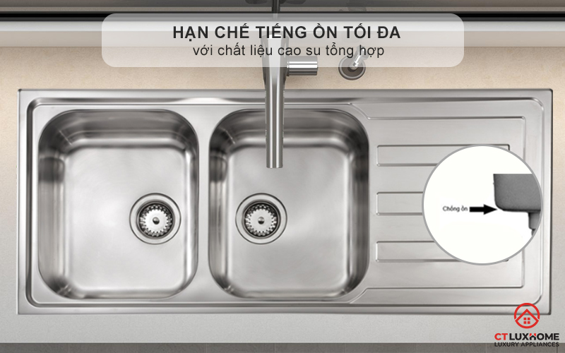 Hạn chế tiếng ồn tối đa với chất liệu cao su tổng hợp - không gian bếp luôn yên tĩnh