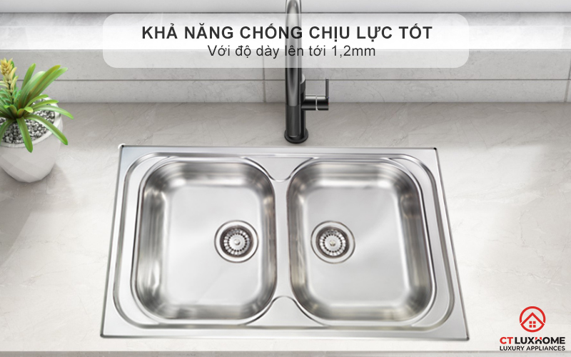 Khả năng chống chịu lực tốt với độ dày lên tới 1,2mm