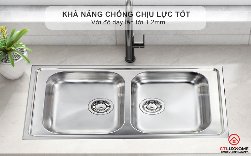 Khả năng chống chịu lực tốt với độ dày lên tới 1,2mm