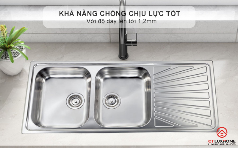 Khả năng chống chịu lực tốt với độ dày lên tới 1,2mm