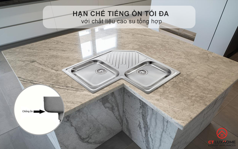 Hạn chế tiếng ồn tối đa với chất liệu cao su tổng hợp độ dày tiêu chuẩn - không gian bếp luôn yên tĩnh