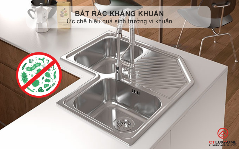 Bát rác kháng khuẩn, ức chế hiệu quả sinh trưởng vi khuẩn