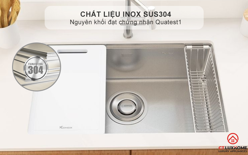 Chất liệu Inox SUS304 cao cấp, bền bỉ