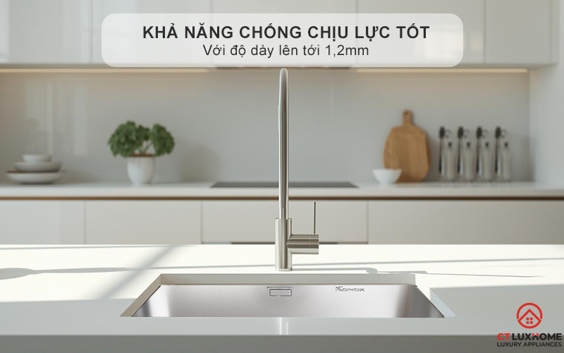 Khả năng chống chịu lực tốt với độ dày lên tới 1,2mm