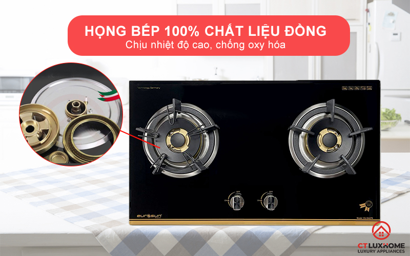 Họng bếp chất liệu đồng 100%