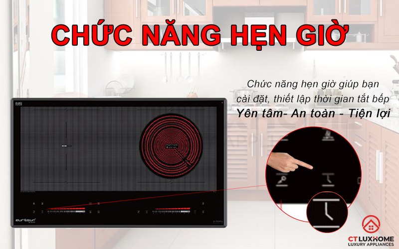 Tính năng hẹn giờ giúp bạn chủ động thời gian nấu nướng hơn