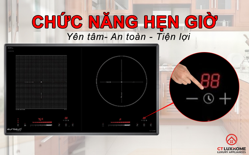 Tính năng hẹn giờ giúp bạn chủ động thời gian nấu nướng hơn