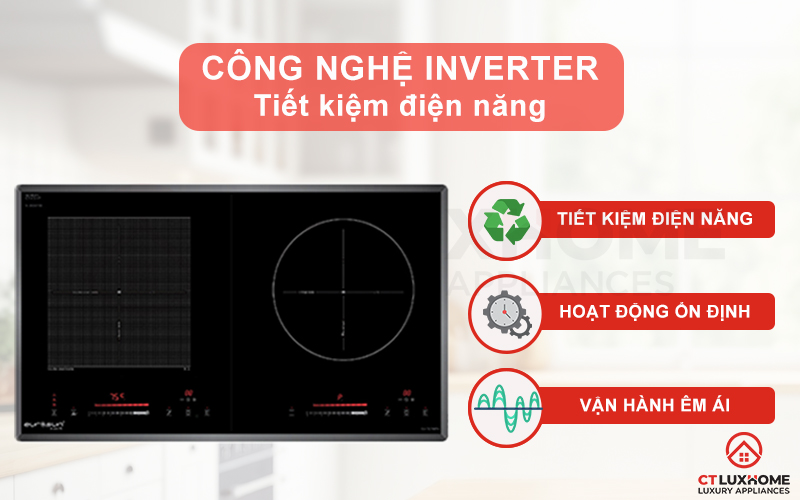 Công nghệ INVERTER duy trì công suất ổn định, tiết kiệm điện