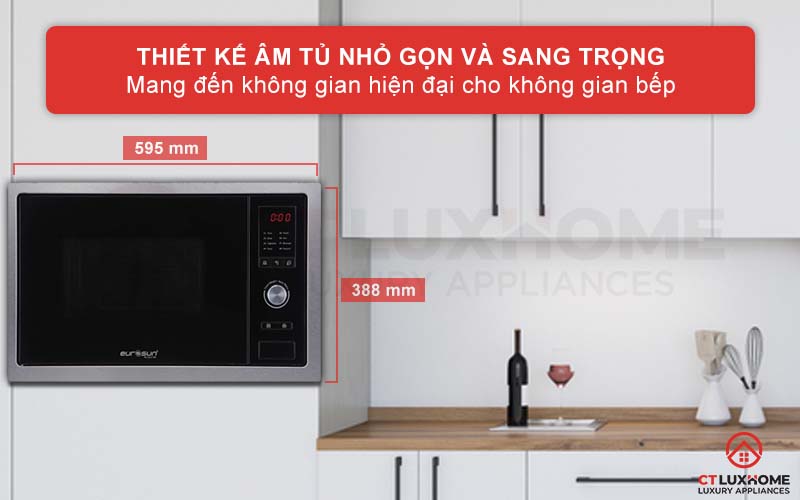 Kiểu dáng thiết kế âm tủ mang đến sự sang trọng tính thẩm mỹ và hiện đại cho không gian bếp