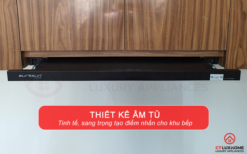 Thiết kế máy hút mùi âm tủ sang trọng, tạo điểm nhấn cho căn bếp