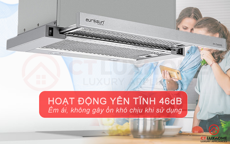 Độ ồn tối đa 46dB giữ cho căn bếp yên tĩnh