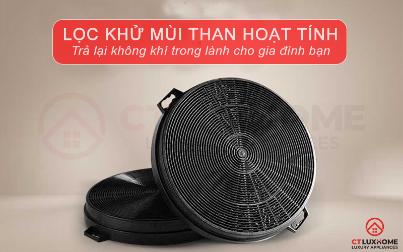 Lọc và khử mùi hiệu quả với hệ thống lọc than hoạt tính