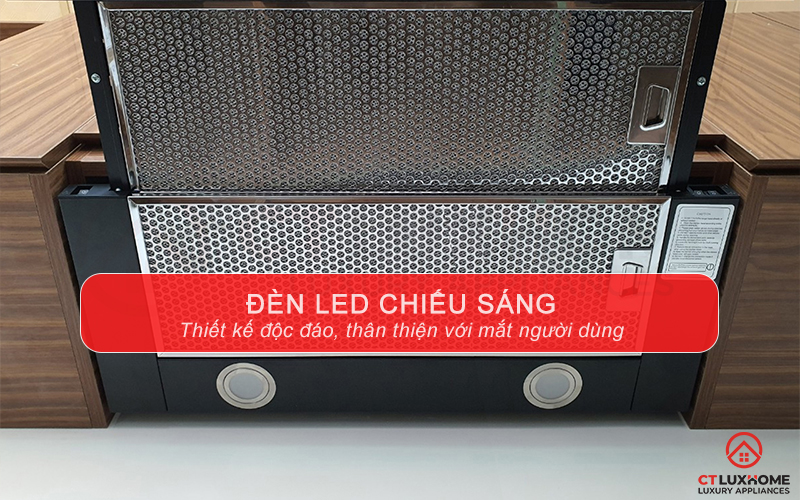 Hệ thống đèn LED chiếu sáng hỗ trợ người dùng quan sát khu vực bếp