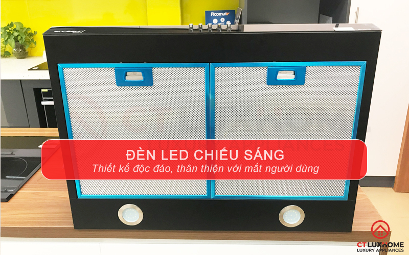 Hệ thống đèn LED chiếu sáng hỗ trợ người dùng quan sát khu vực bếp