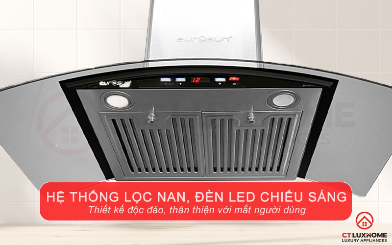 Hệ thống đèn LED chiếu sáng hỗ trợ người dùng quan sát khu vực bếp