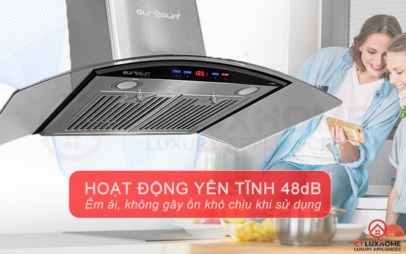 Độ ồn tối đa 48dB giữ cho căn bếp yên tĩnh