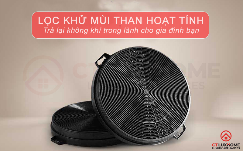 Bộ lọc khử mùi than hoạt tính hút sạch sẽ đến 99%, trả lại không khí tươi mát