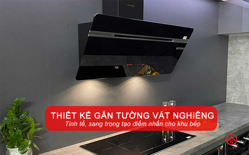 Thiết kế gắn tường tinh tế sang trọng, tạo điểm nhấn cho không gian bếp