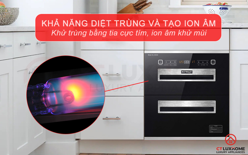 Tích hợp 2 chức năng đặc biệt diệt khuẩn và tạo ion âm