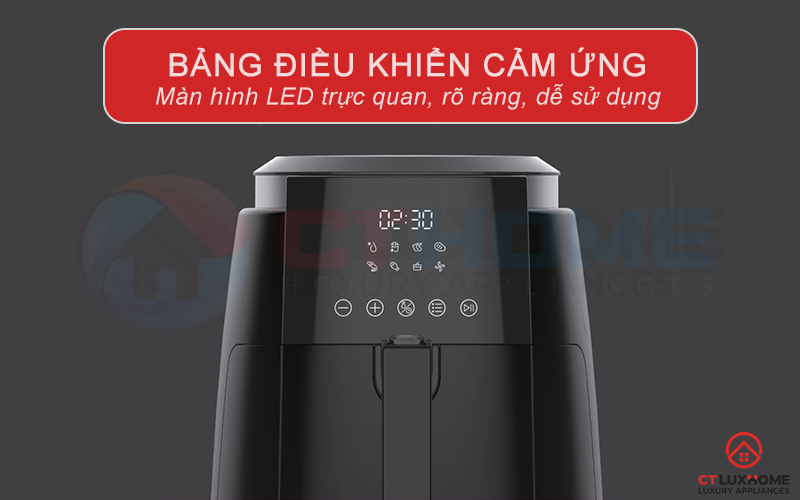 Bảng điều khiển cảm ứng trực quan dễ dàng sử dụng và thao tác