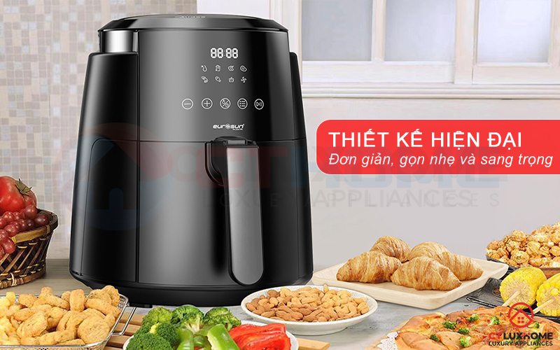 Thiết kế nồi chiên không dầu hiện đại, sang trọng, tiện lợi