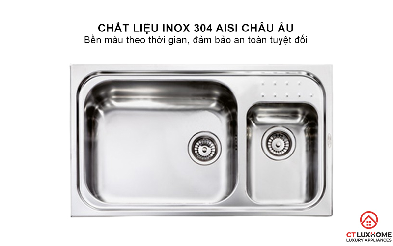CHẬU RỬA BÁT 2 HỐC RỬA 011114 PUNTO PLUS 011114PUNTOPLUS 2