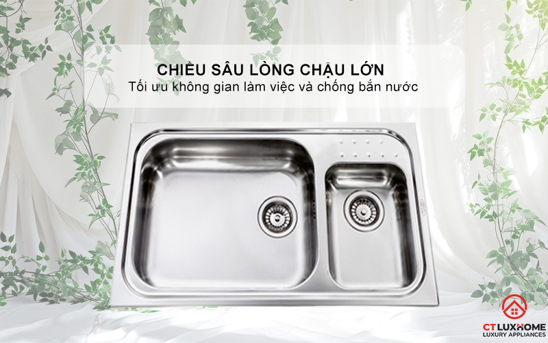 CHẬU RỬA BÁT 2 HỐC RỬA 011114 PUNTO PLUS 011114PUNTOPLUS 4