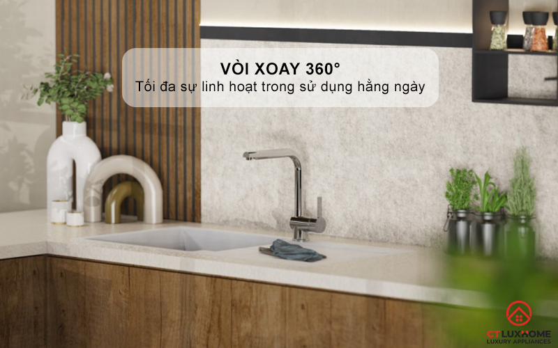 VÒI RỬA BÁT WASSERWERK 4 KITCHEN FAUCET CHROME - 700400 WASSERWERK4KITCHENFAUCETCHROME700400 3