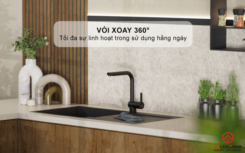 VÒI RỬA BÁT WASSERWERK 4 KITCHEN FAUCET BLACK - 700406 WASSERWERK4KITCHENFAUCETBLACK700406 3