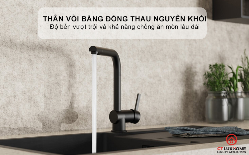VÒI RỬA BÁT WASSERWERK 4 KITCHEN FAUCET BLACK - 700406 WASSERWERK4KITCHENFAUCETBLACK700406 5