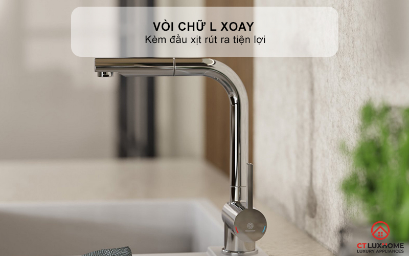 VÒI RỬA BÁT WASSERWERK 4 PULL - OUT KITCHEN FAUCET CHROME - 700410 WASSERWERK4PULLOUTKITCHENFAUCETCHROME700410 2