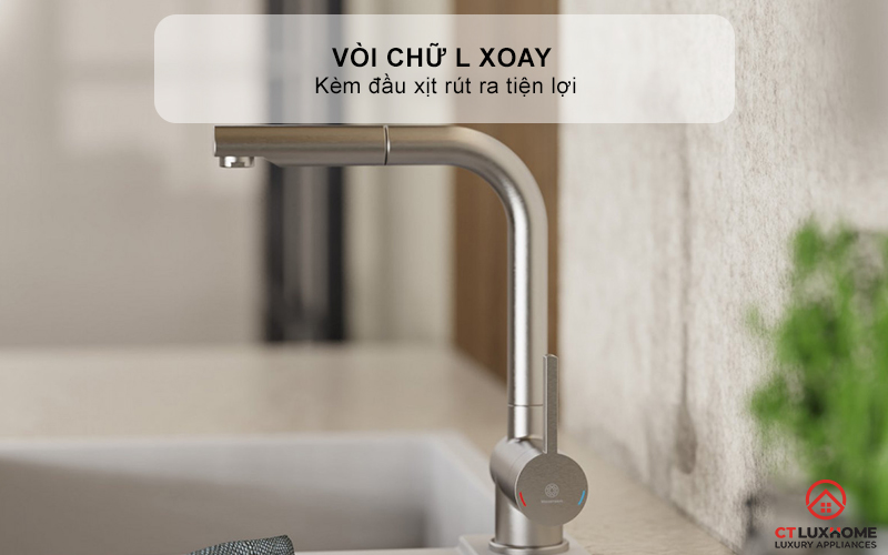 VÒI RỬA BÁT WK 4 PULL - OUT KITCHEN FAUCET STAINLESS STEEL LOOK - 700415 WK4PULLOUTKITCHENFAUCETSTAINLESSSTEELLOOK700415 4