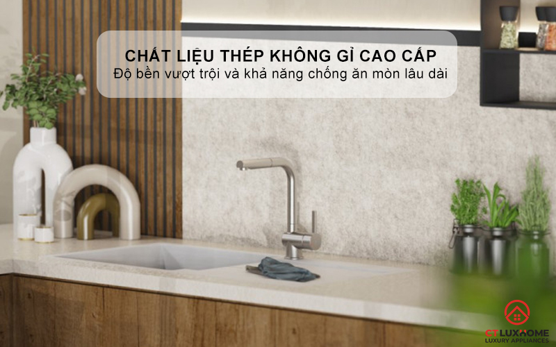 VÒI RỬA BÁT WK 4 PULL - OUT KITCHEN FAUCET STAINLESS STEEL LOOK - 700415 WK4PULLOUTKITCHENFAUCETSTAINLESSSTEELLOOK700415 2