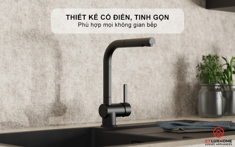 VÒI RỬA BÁT WK 4 PULL - OUT KITCHEN FAUCET BLACK - 700416 WK4PULLOUTKITCHENFAUCETBLACK700416 1