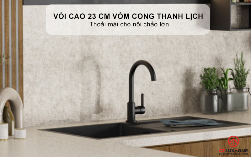 VÒI RỬA BÁT WASSERWERK 5 KITCHEN FAUCET BLACK - 700506 WASSERWERK5KITCHENFAUCETBLACK700506 2