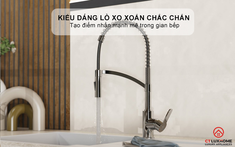 VÒI RỬA BÁT WK 3 KITCHEN FAUCET CHROME WITH SPIRAL SPRING - 700550 WK3KITCHENFAUCETCHROMEWITHSPIRALSPRING700550 3