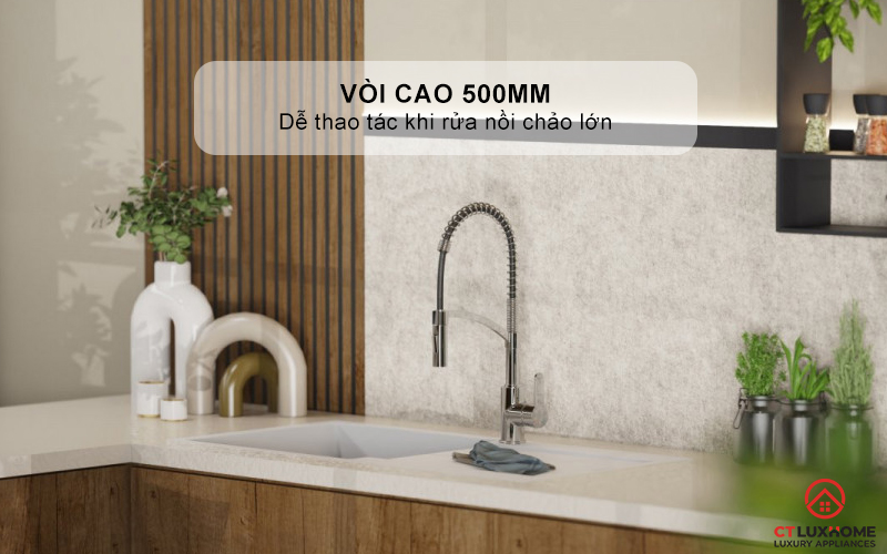 VÒI RỬA BÁT WK 3 KITCHEN FAUCET CHROME WITH SPIRAL SPRING - 700550 WK3KITCHENFAUCETCHROMEWITHSPIRALSPRING700550 4