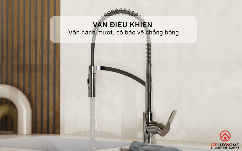 VÒI RỬA BÁT WK 3 KITCHEN FAUCET CHROME WITH SPIRAL SPRING - 700550 WK3KITCHENFAUCETCHROMEWITHSPIRALSPRING700550 7