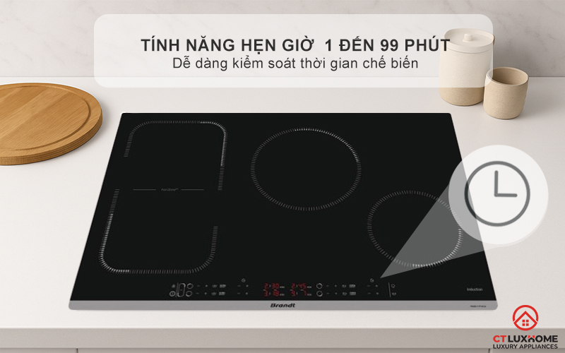 BẾP TỪ 4 VÙNG NẤU BRANDT BPI184HUB 7400W MÀU ĐEN 10