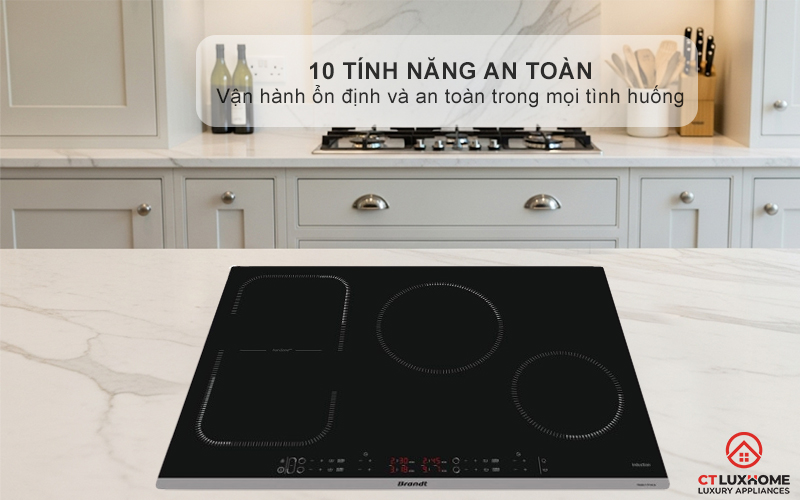 BẾP TỪ 4 VÙNG NẤU BRANDT BPI184HUB 7400W MÀU ĐEN 11