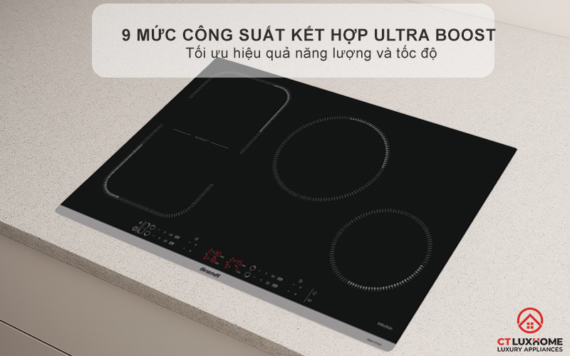 BẾP TỪ 4 VÙNG NẤU BRANDT BPI184HUB 7400W MÀU ĐEN 5