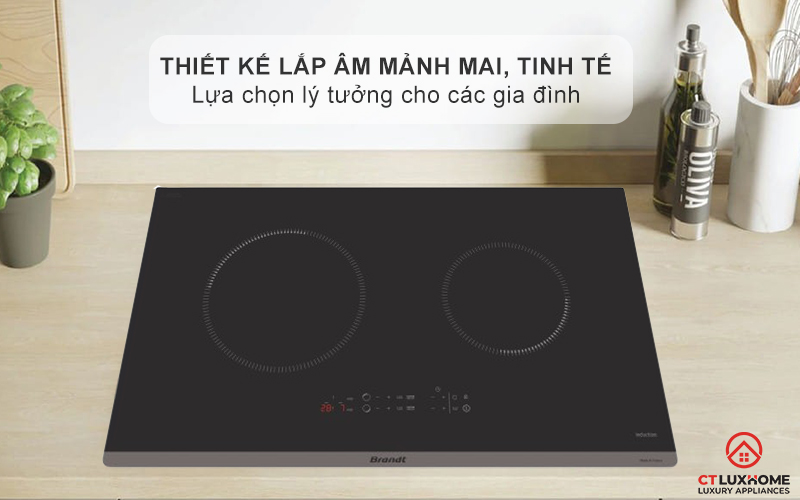 BẾP TỪ 2 VÙNG NẤU BRANDT BPI272UBL 3600W MÀU ĐEN 1