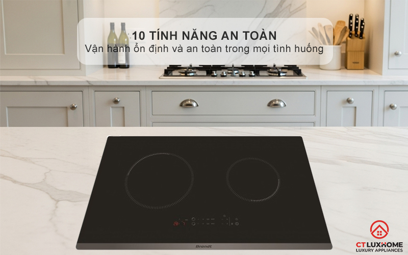BẾP TỪ 2 VÙNG NẤU BRANDT BPI6230BL 3600W MÀU ĐEN 10