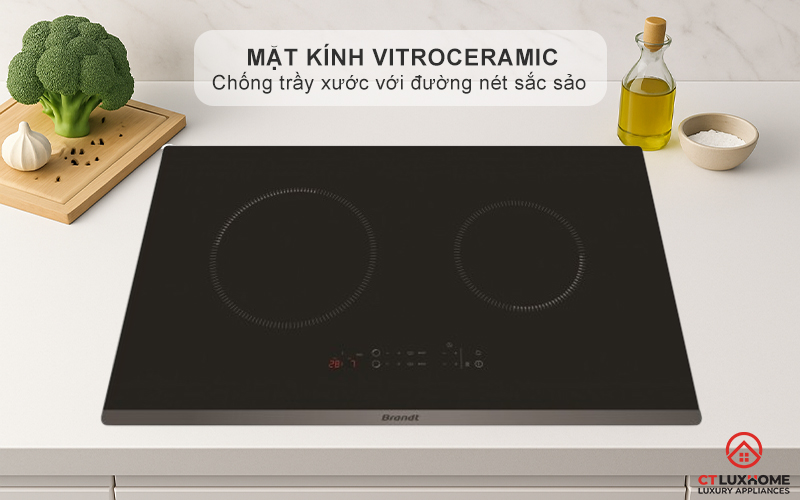 BẾP TỪ 2 VÙNG NẤU BRANDT BPI6230BL 3600W MÀU ĐEN 2